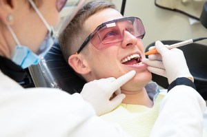 Image of a patient in a dental chair